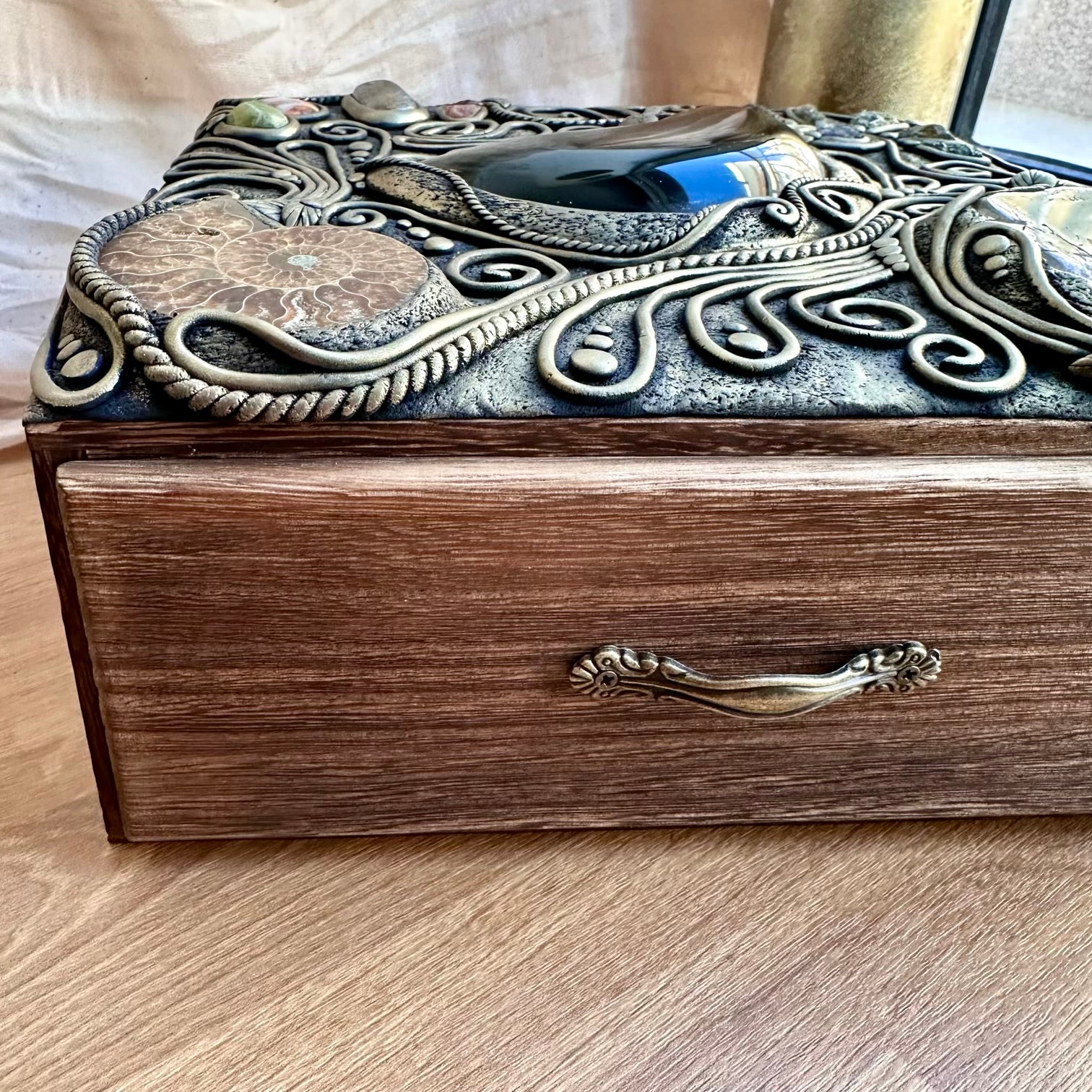 Handcrafted crystal box for altar or sacred space decor