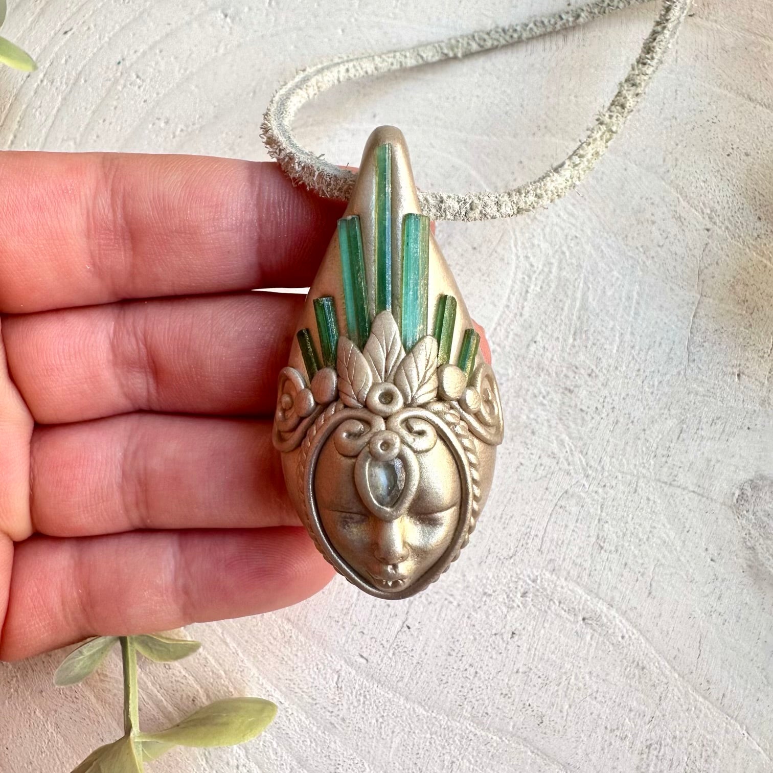 Healing stone necklace crystal talisman for emotional balance and confidence