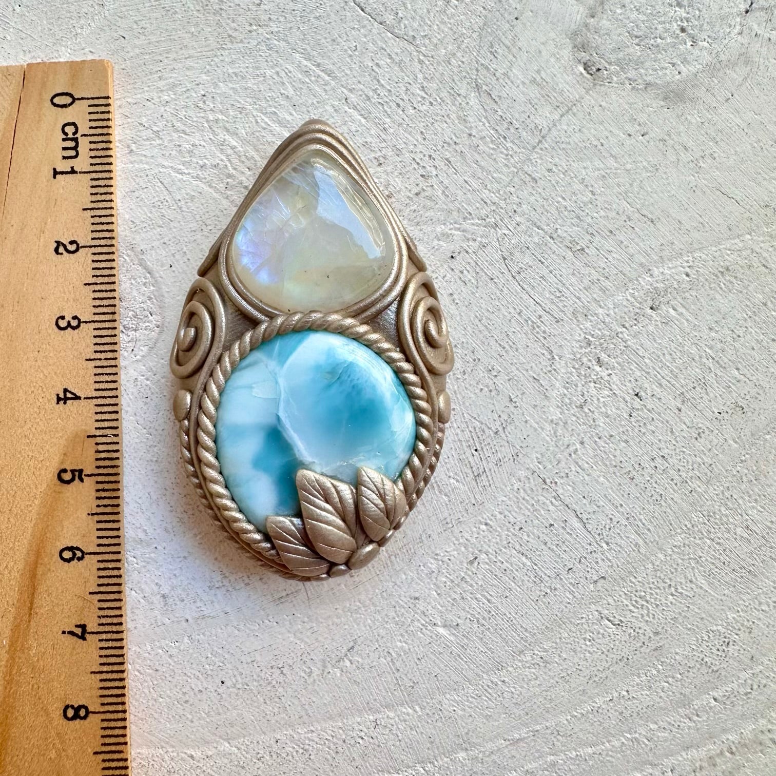 Healing stone necklace crystal talisman for intuition and emotional balance