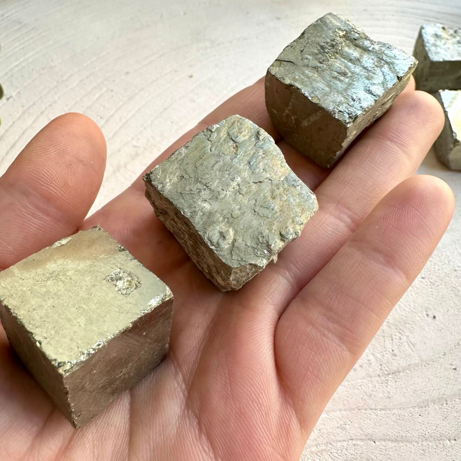 Pyrite cube mineral crystal specimen
