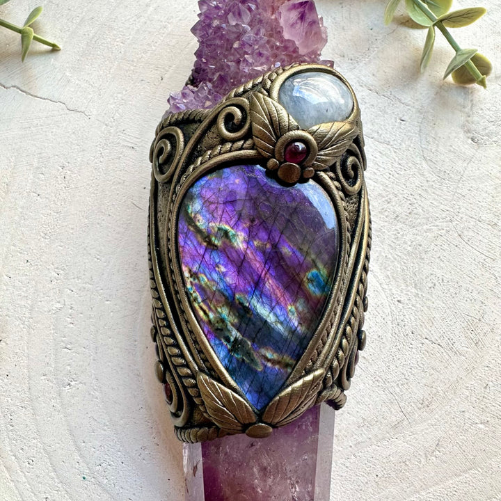 Handmade crystal wand combining Ametrine, Spirit Quartz and carefully selected natural gemstones.
