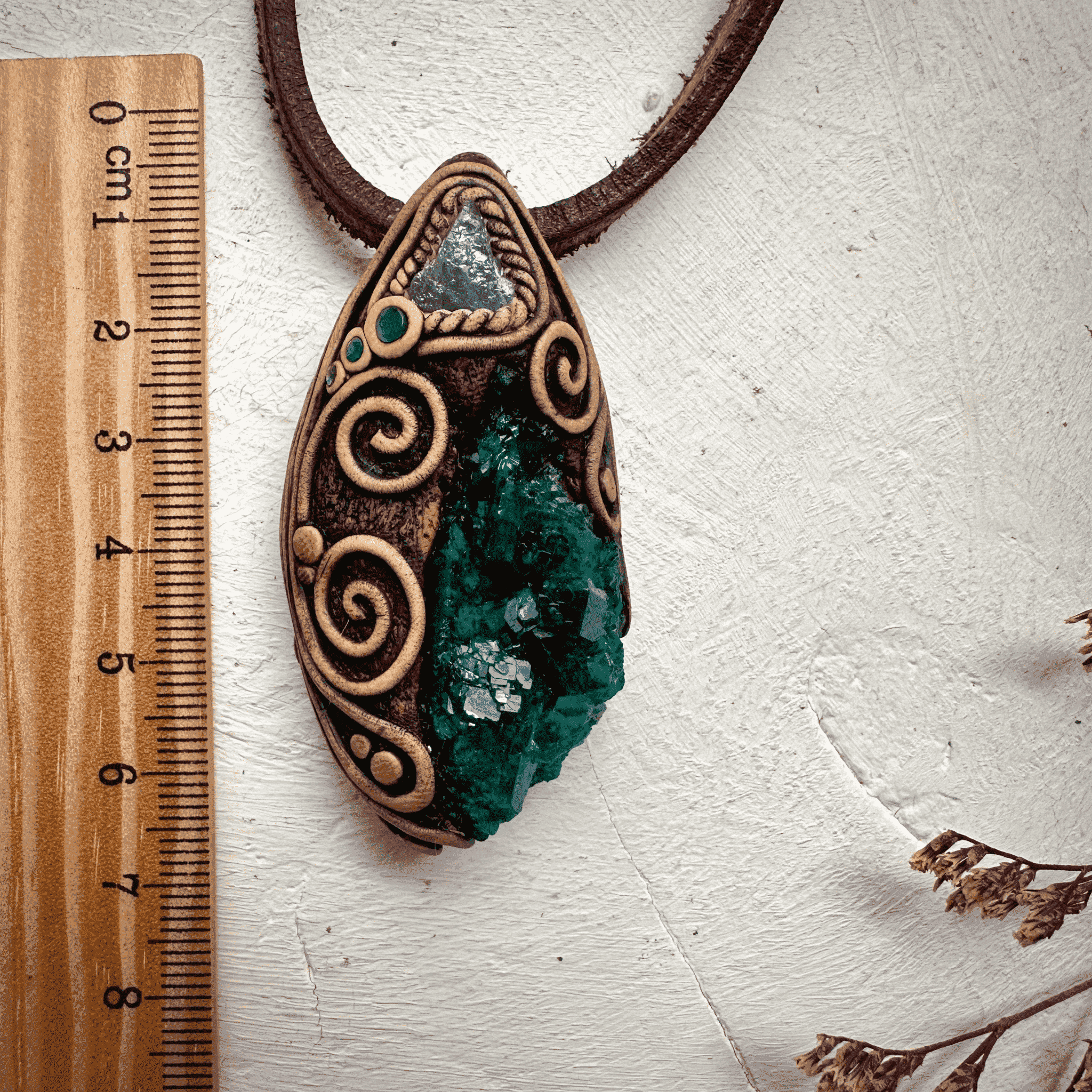 Dioptase Tanzanite and Emerald Necklace - FairyGardenGlow