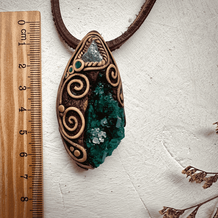 Dioptase Tanzanite and Emerald Necklace - FairyGardenGlow