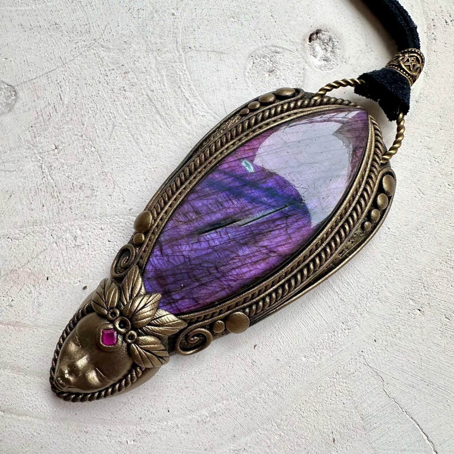 Crystal necklace designed for feminine power and transformation