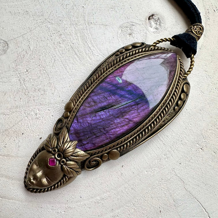 Crystal necklace designed for feminine power and transformation