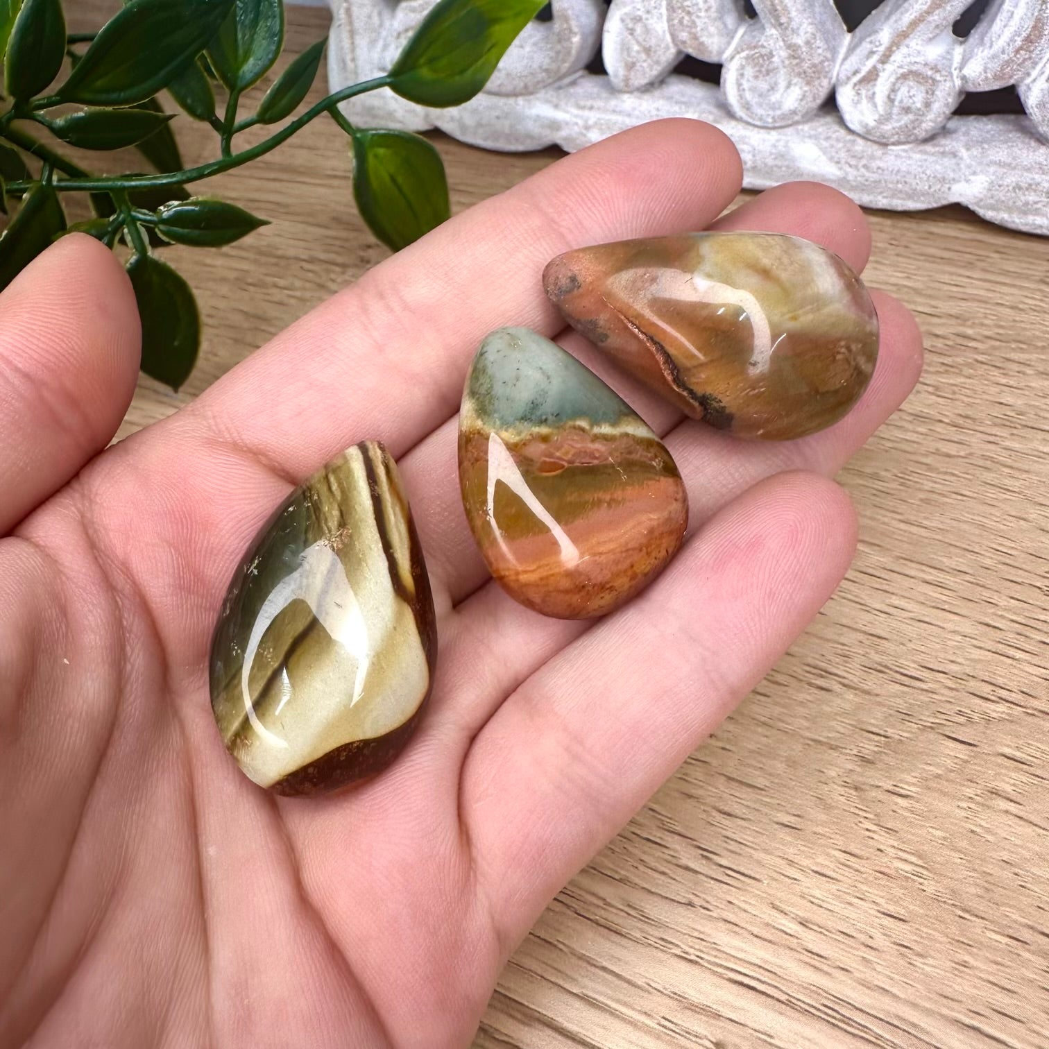 Teardrop jasper stone for meditation and balance
