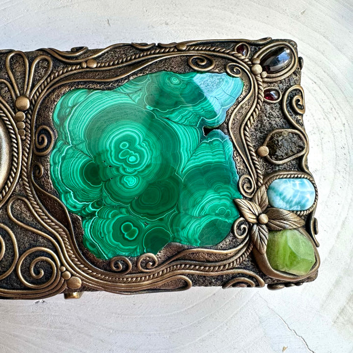 Mystical crystal treasure box for altar and sacred space decor