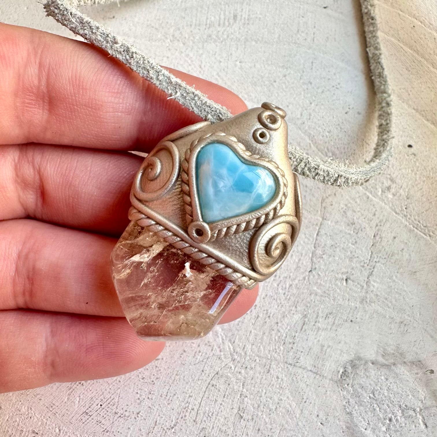 Divine feminine crystal necklace boho healing talisman jewelry