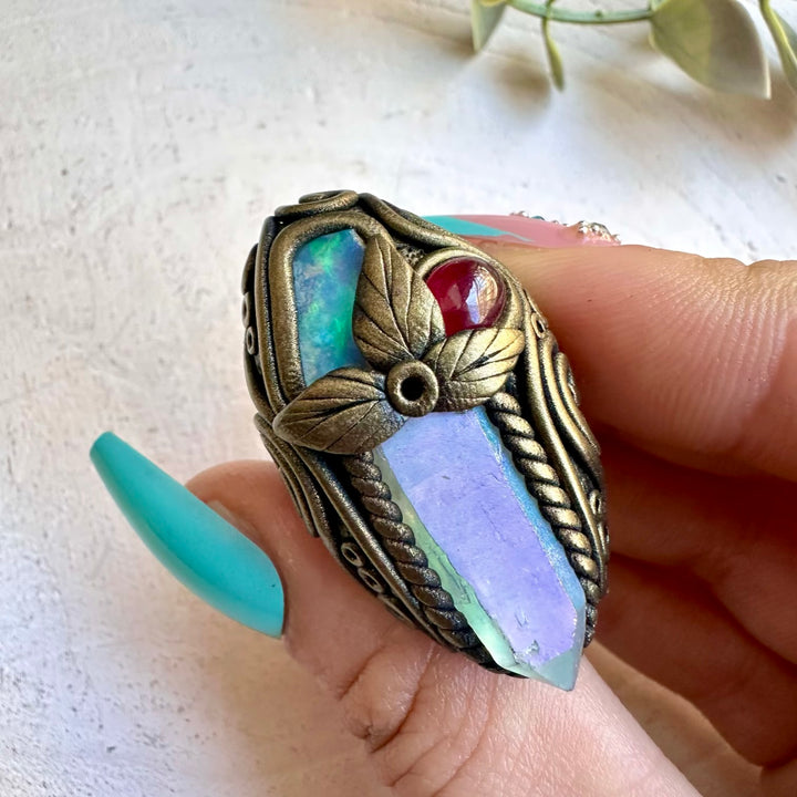 Crystal ring designed for joy, intuition, and emotional depth