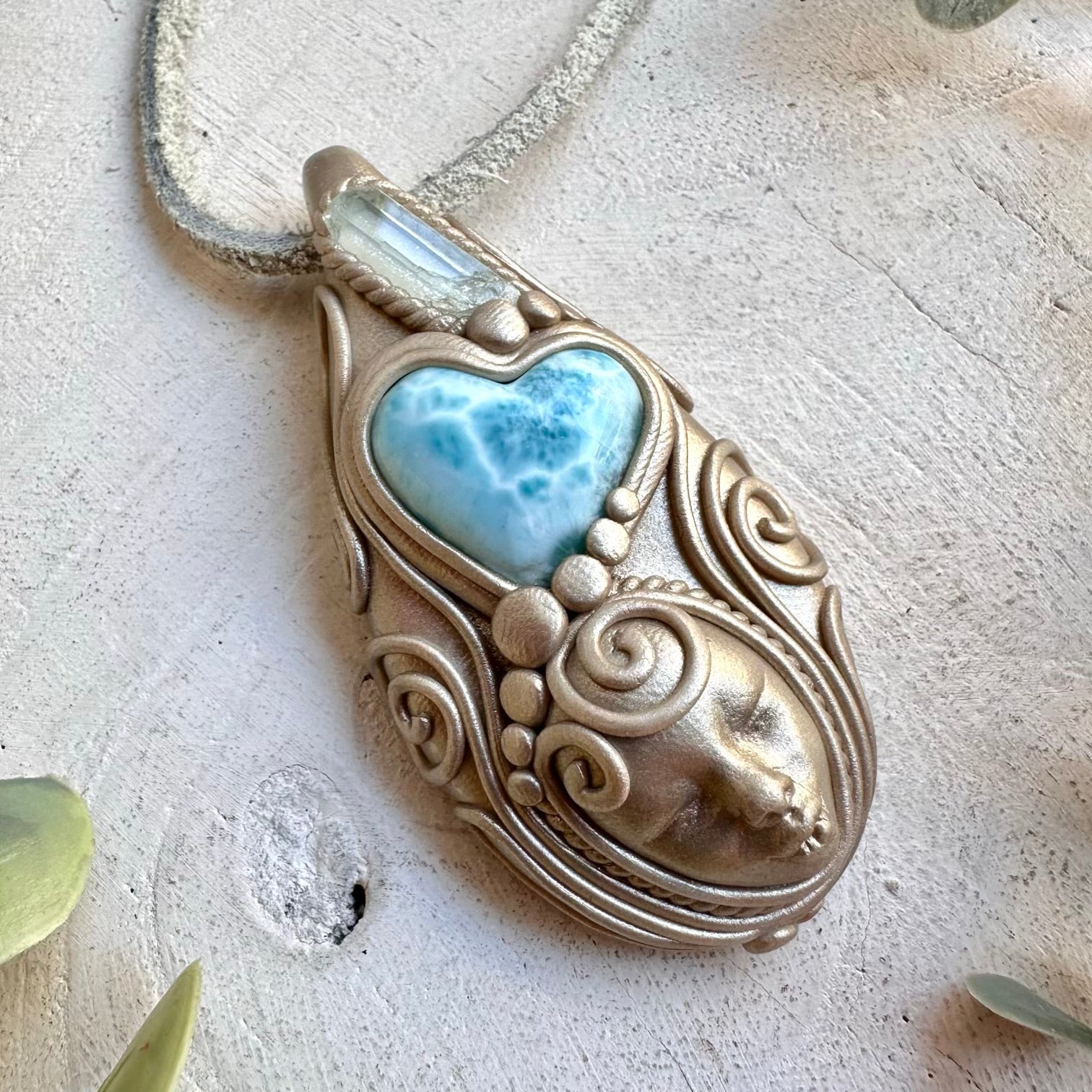 Handmade goddess crystal necklace boho healing crystal necklace with natural gemstones
