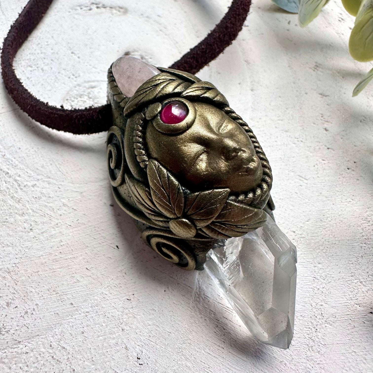 Divine Feminine Necklace with Clear Quartz and Morganite – Heart Healing Crystal Jewelry