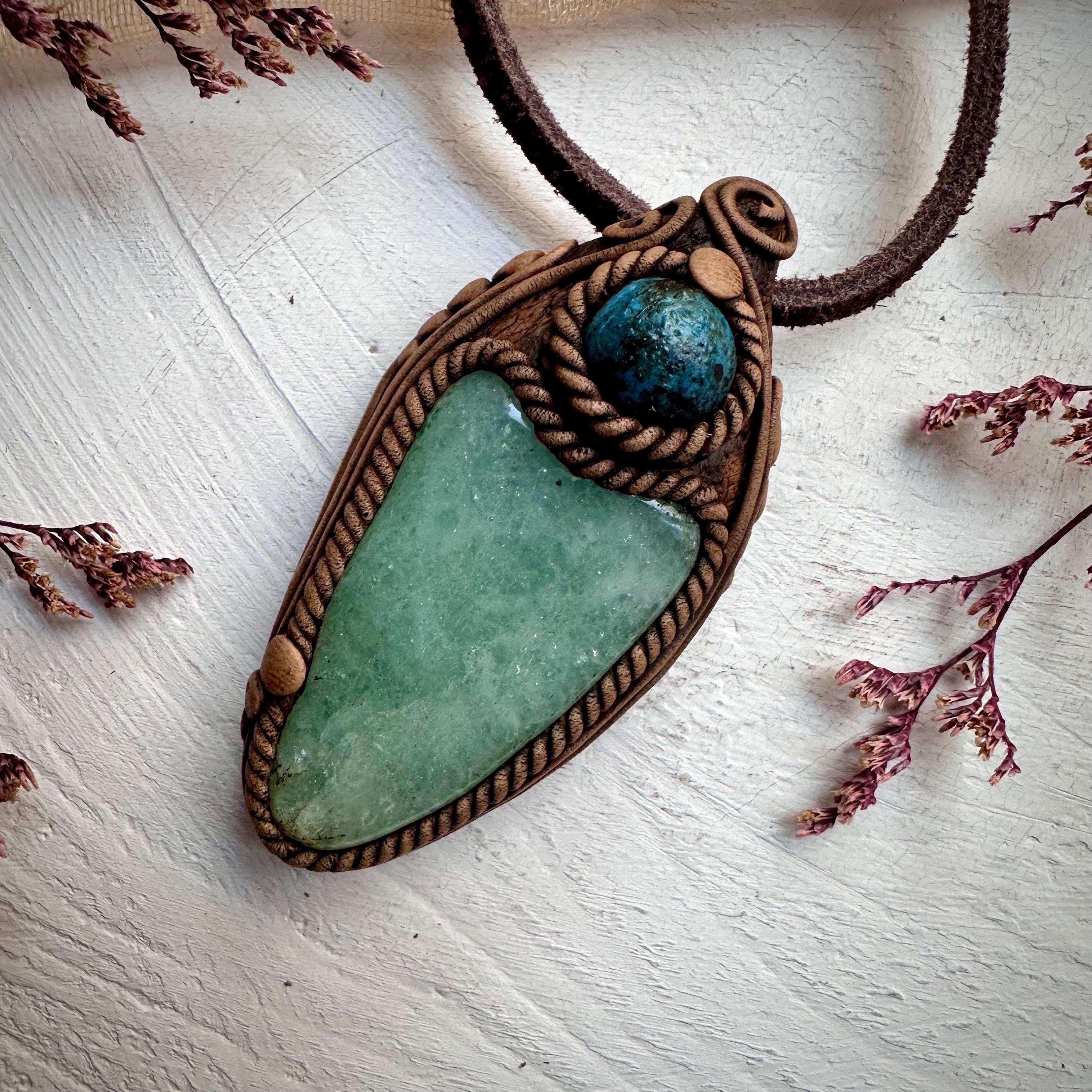 Green Aventurine and Shattuckite Necklace - FairyGardenGlow