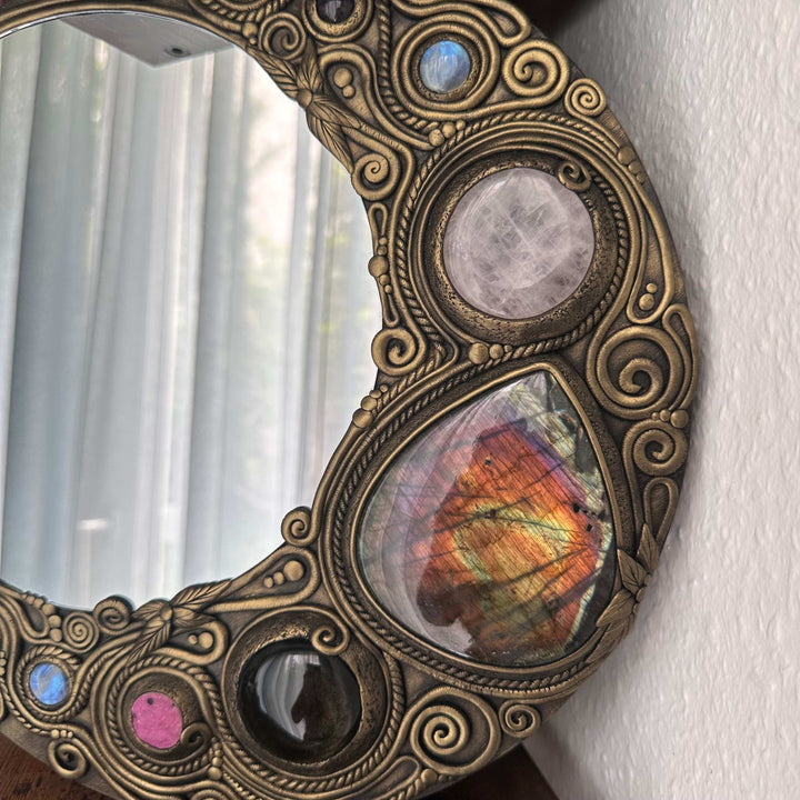 Handmade Crystal Mirror - FairyGardenGlow
