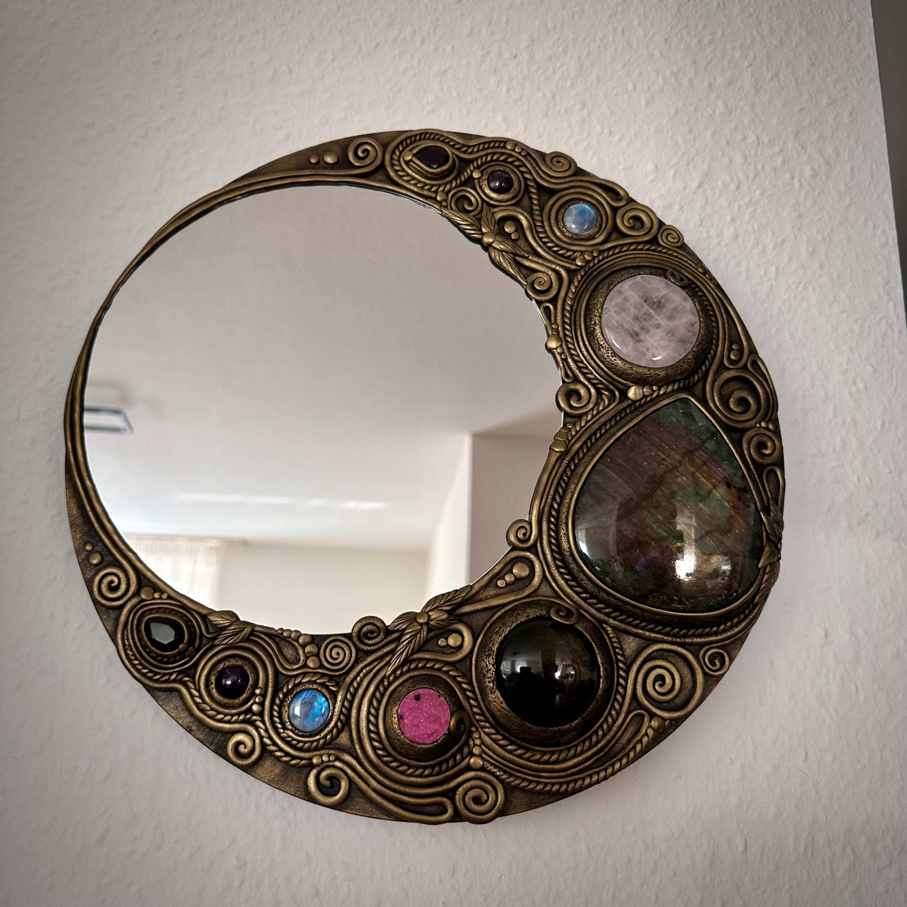Handmade Crystal Mirror - FairyGardenGlow