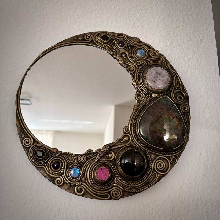 Handmade Crystal Mirror - FairyGardenGlow