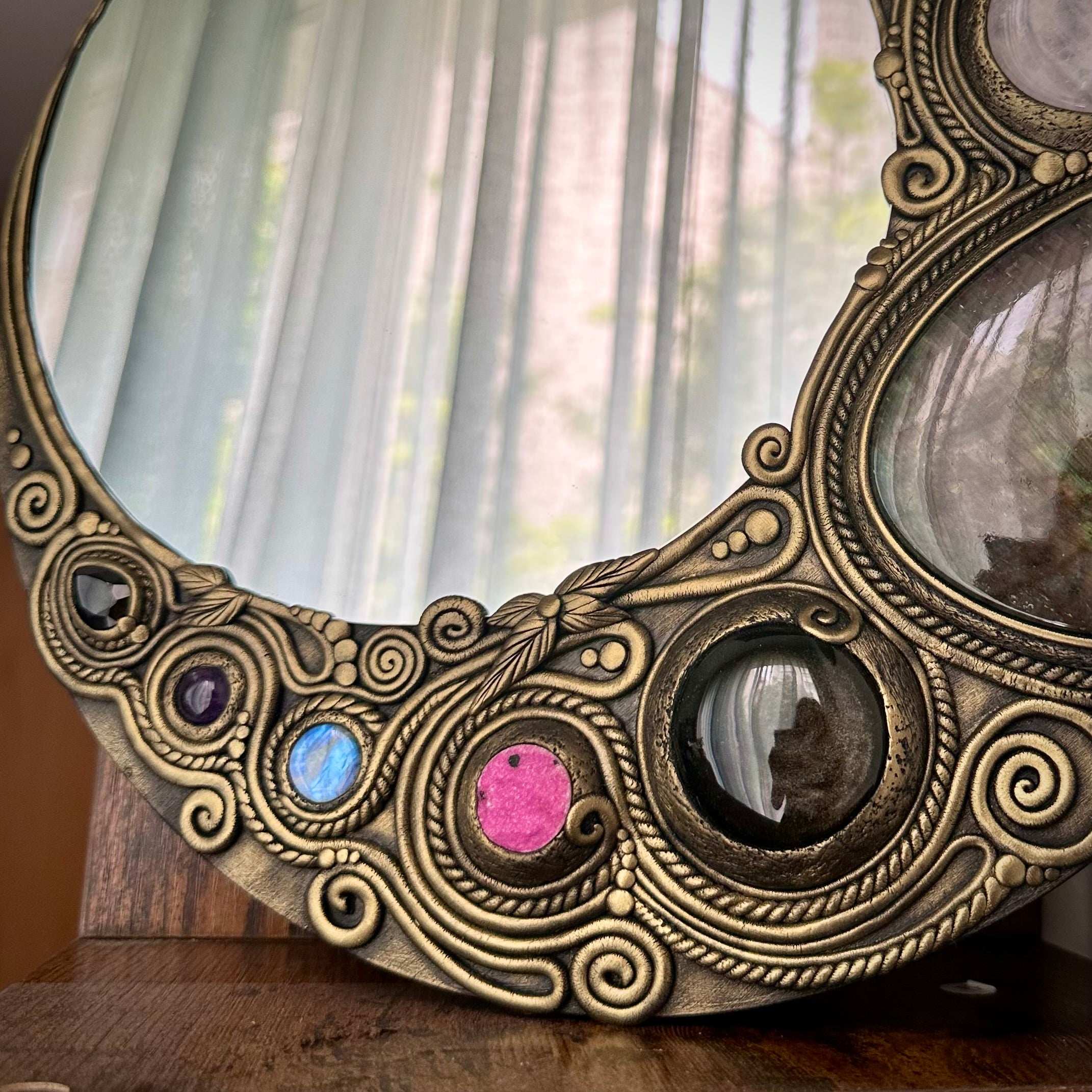 Handmade Crystal Mirror - FairyGardenGlow