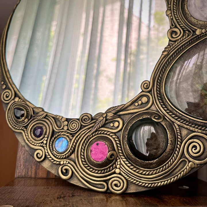 Handmade Crystal Mirror - FairyGardenGlow