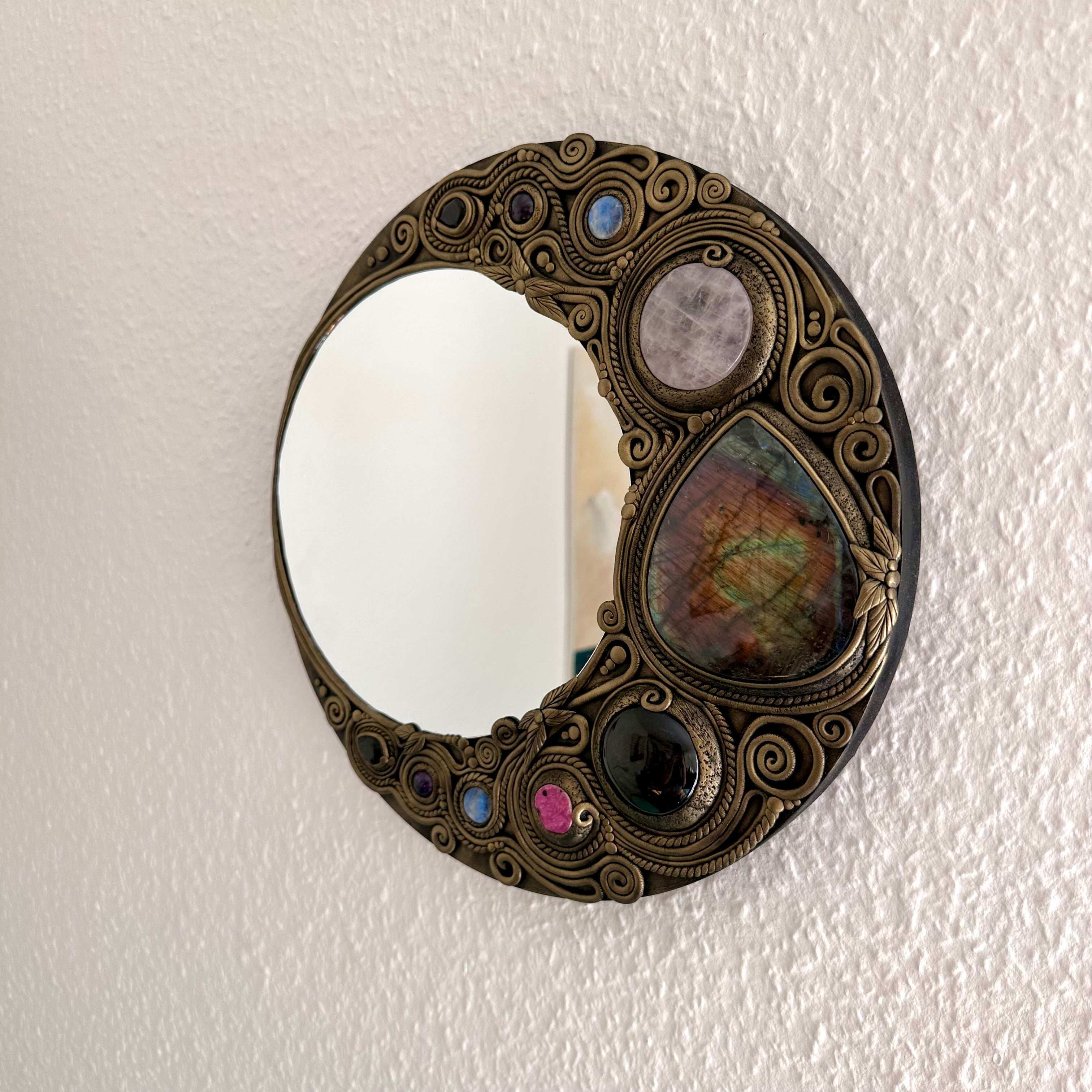 Handmade Crystal Mirror - FairyGardenGlow