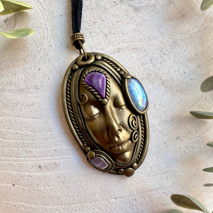 An enchanting spiritual talisman inspired by intuition, feminine energy, emotional healing, transformation and unconditional love.