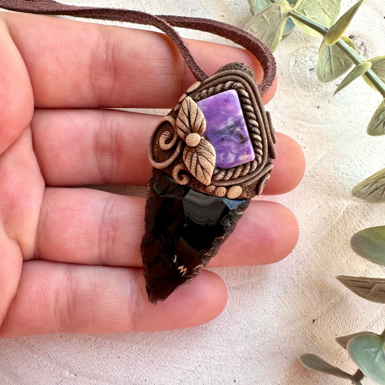 Spiritual jewelry featuring natural Charoite gemstone