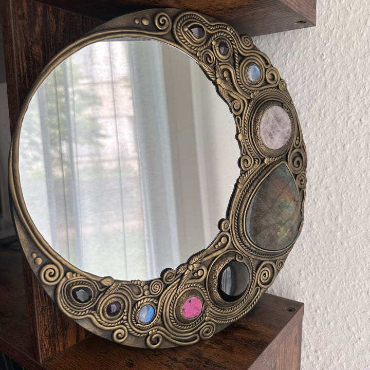 Handmade Crystal Mirror - FairyGardenGlow