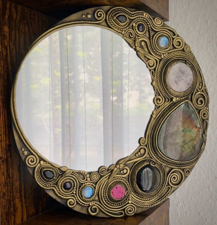 Handmade Crystal Mirror - FairyGardenGlow