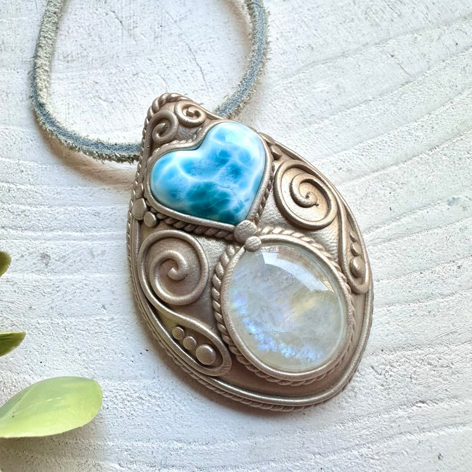 Spiritual crystal necklace boho talisman for emotional healing and intuition