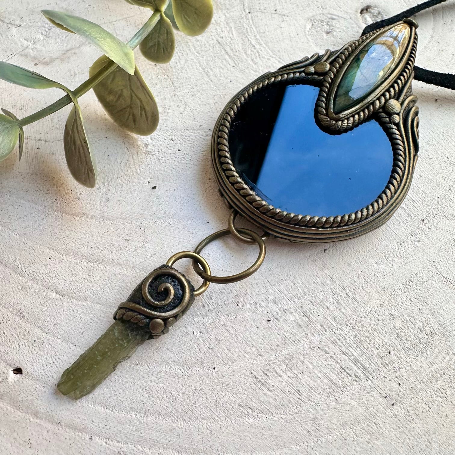 Handmade spiritual necklace for transformation and protection