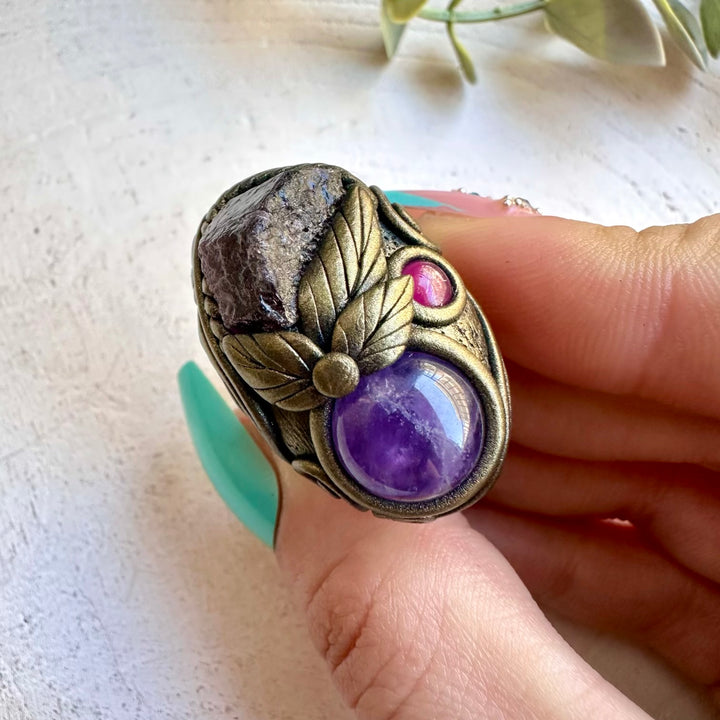 Handmade talisman ring for intuition and emotional balance