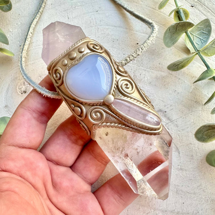 Healing crystal tool for spiritual awakening and energy cleansing