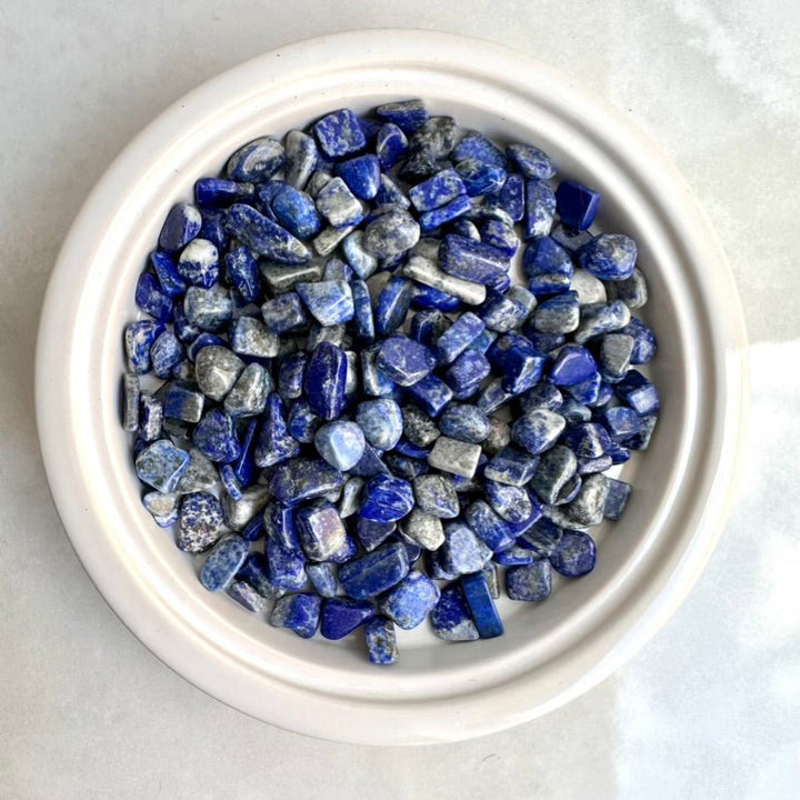 Lapis Lazuli Chips – Small Natural Blue Gemstones for Protection, Intuition & Jewelry Making (Crystal Lot) - FairyGardenGlow