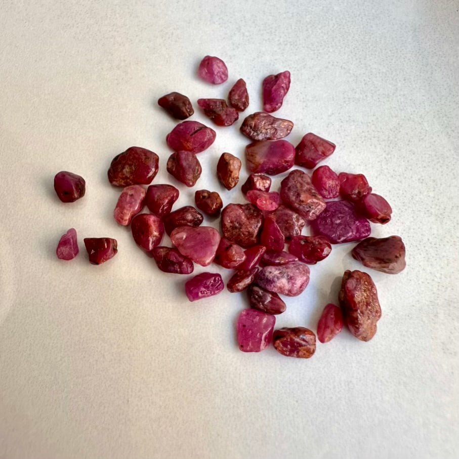 Ruby Chips – Natural Ruby Stones Lot, Small Healing Crystals for Passion, Courage & Vitality - FairyGardenGlow