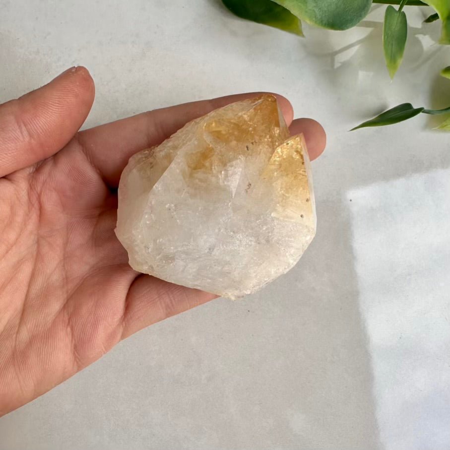 Citrine Crystal Tower – Polished Heat - Treated Amethyst Stone for Abundance, Joy & Manifestation - FairyGardenGlow