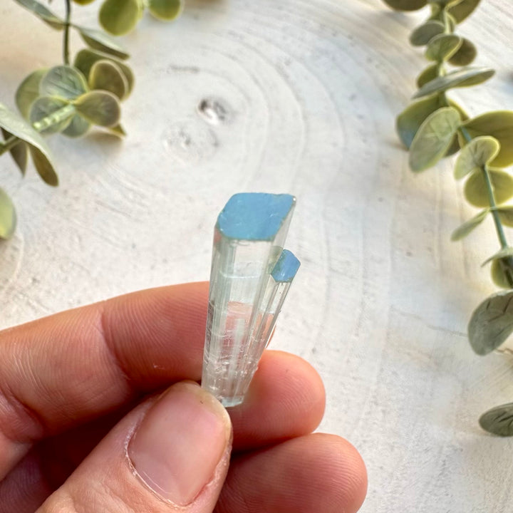 Aquamarine mineral crystal specimen