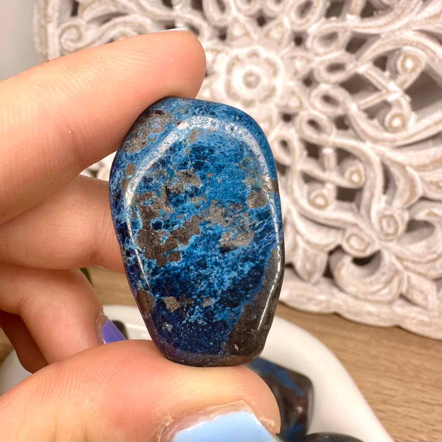 Shattuckite Throat chakra crystal for expression and communication