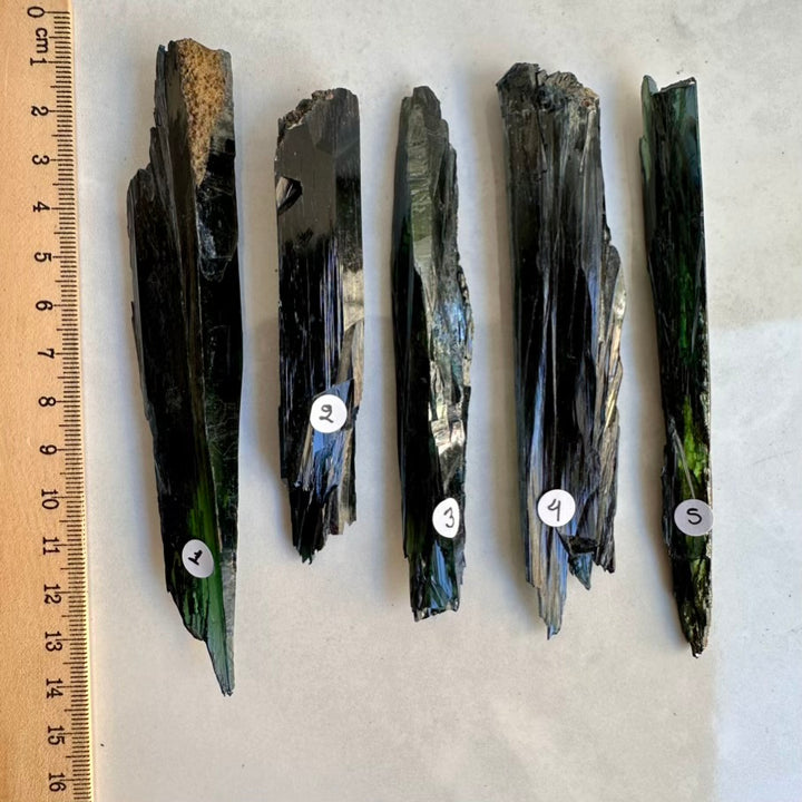 Large Vivianite blade – natural green crystal for collectors