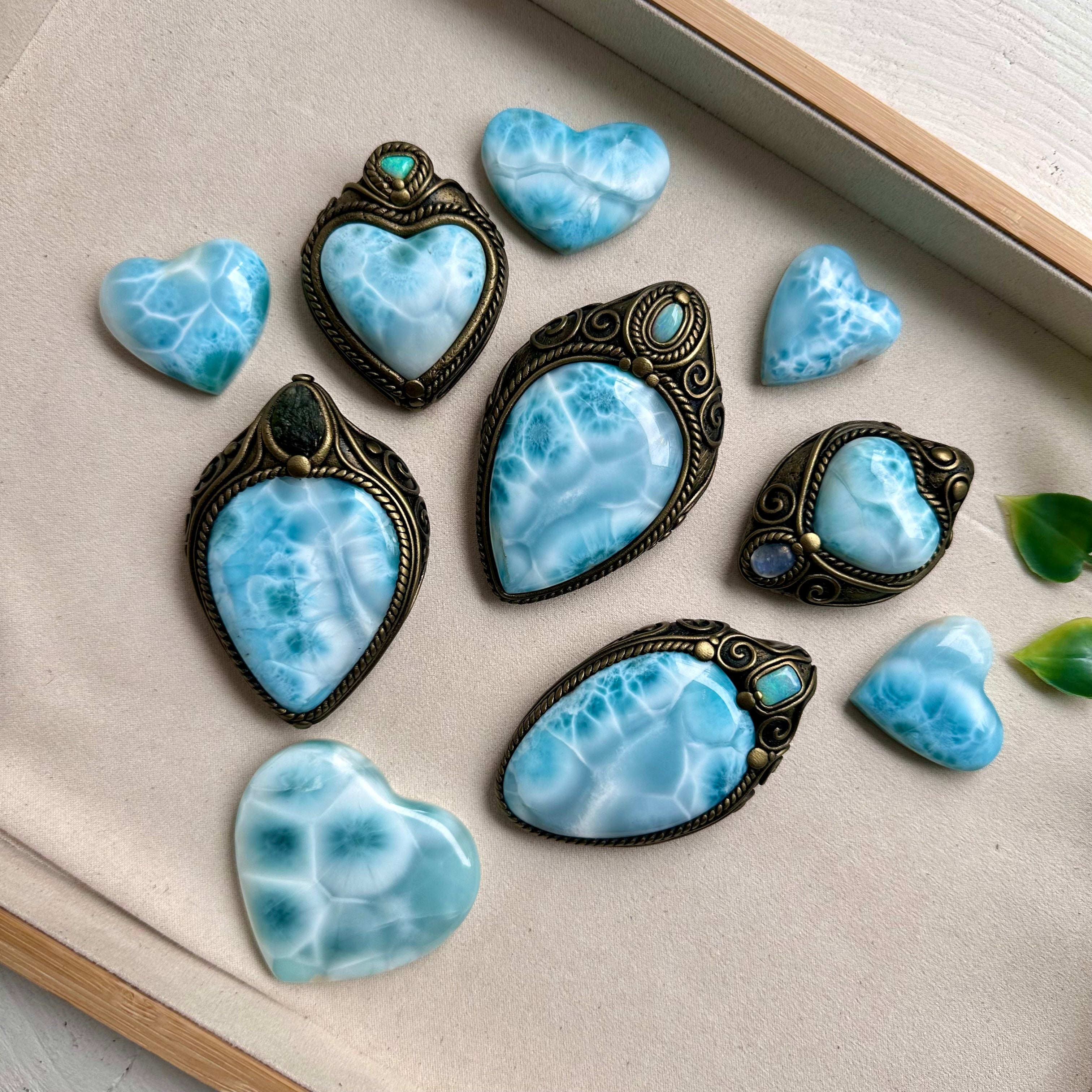 Handmade Larimar jewelry – natural blue crystal necklaces