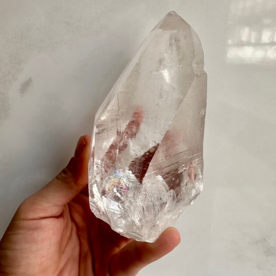 Large Lemurian Seed Quartz Point – Natural Lemurian Crystal for Spiritual Connection, Clarity & Higher Consciousness - FairyGardenGlow