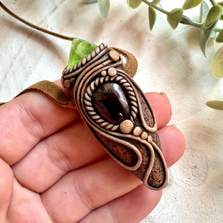 Healing stone necklace crystal talisman for motivation, success, and emotional balance