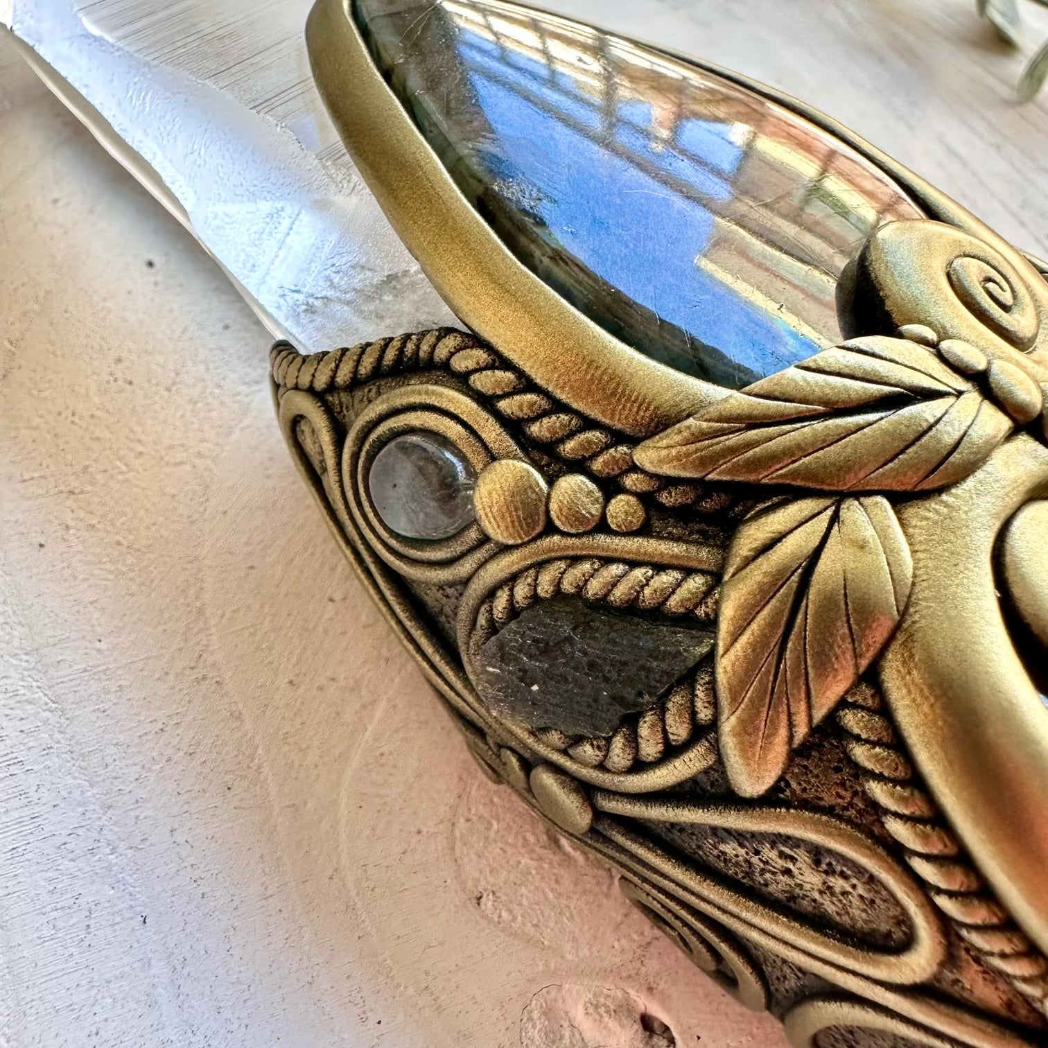 Handmade manifestation wand with Super Seven Quartz, Clear Topaz and genuine natural crystals.