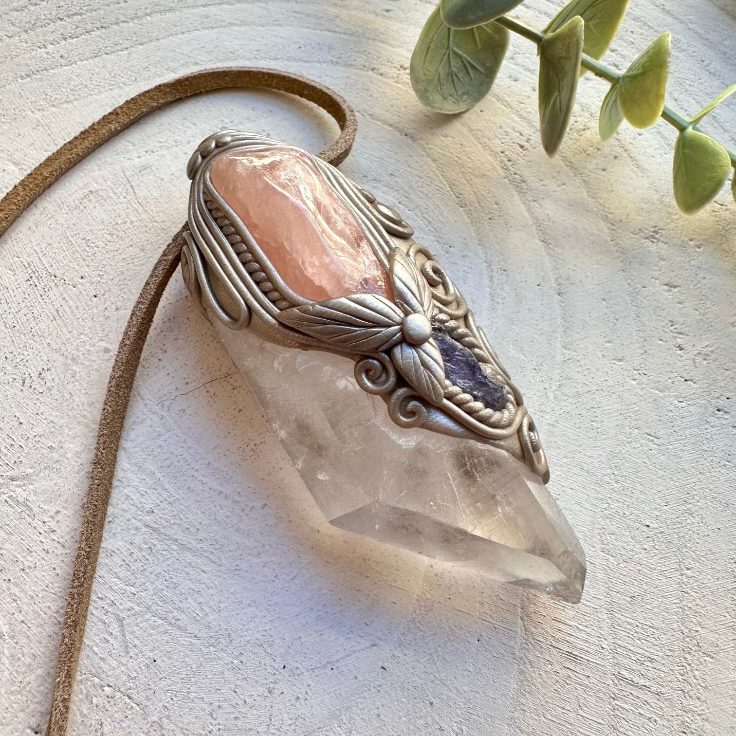 Crystal pendant designed for clarity love and higher awareness