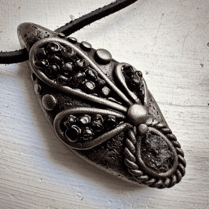 Moldavite and Red Garnet Necklace - FairyGardenGlow