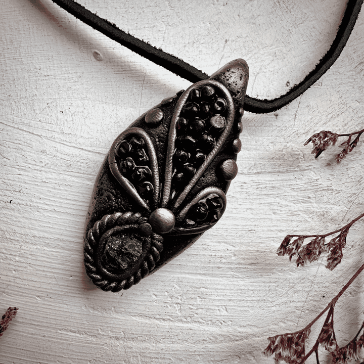 Moldavite and Red Garnet Necklace - FairyGardenGlow