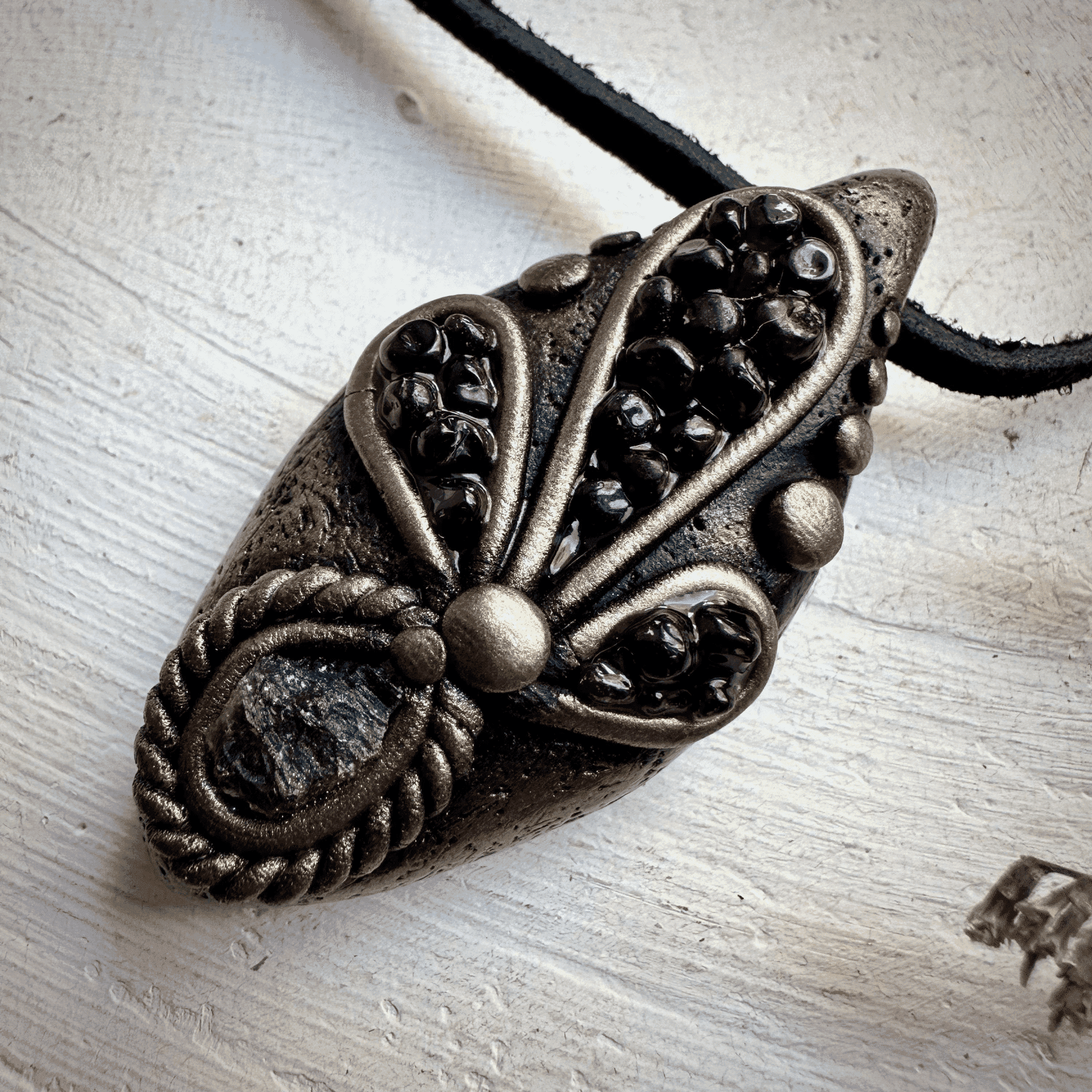 Moldavite and Red Garnet Necklace - FairyGardenGlow