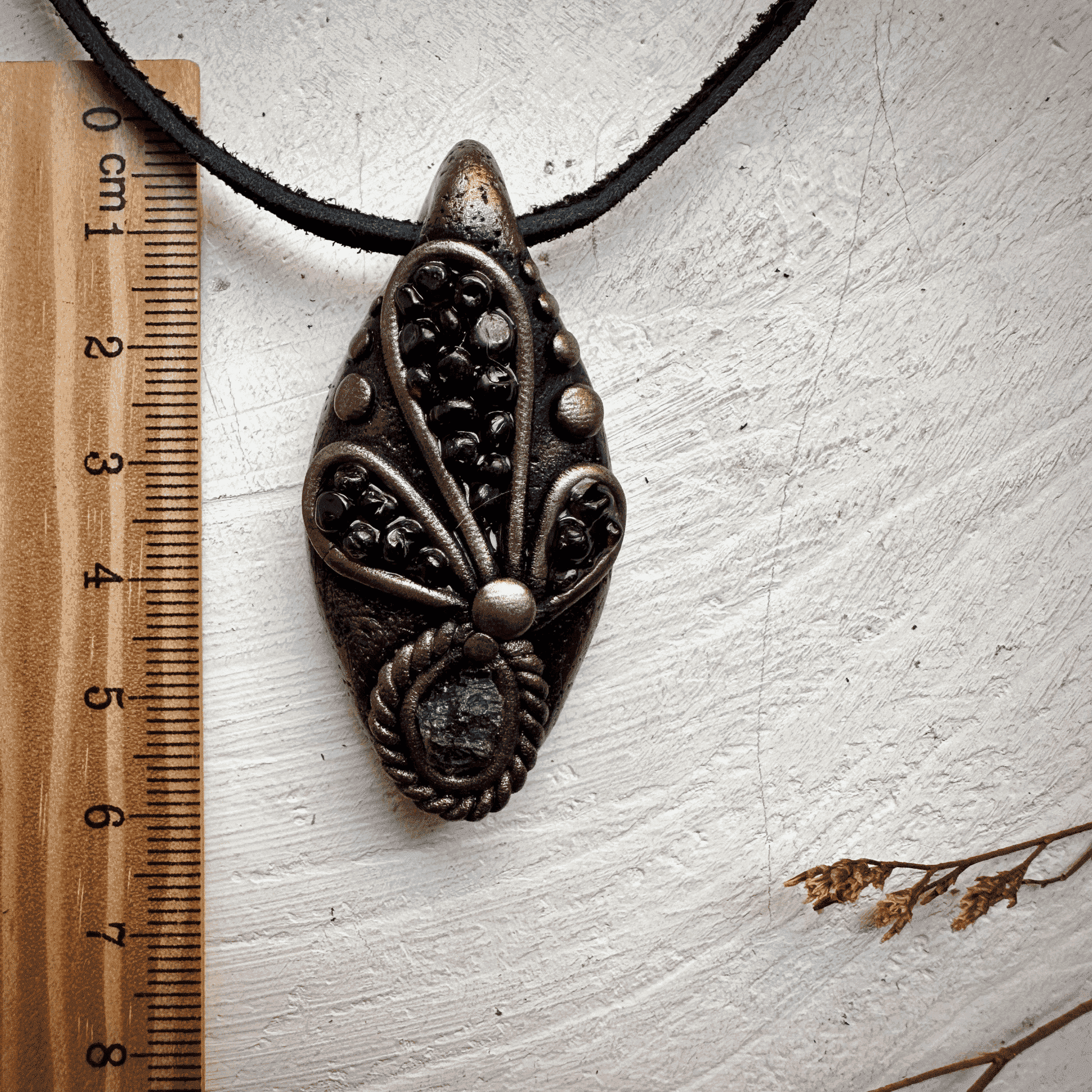 Moldavite and Red Garnet Necklace - FairyGardenGlow