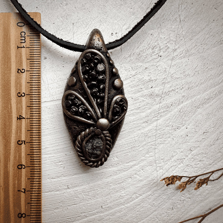 Moldavite and Red Garnet Necklace - FairyGardenGlow