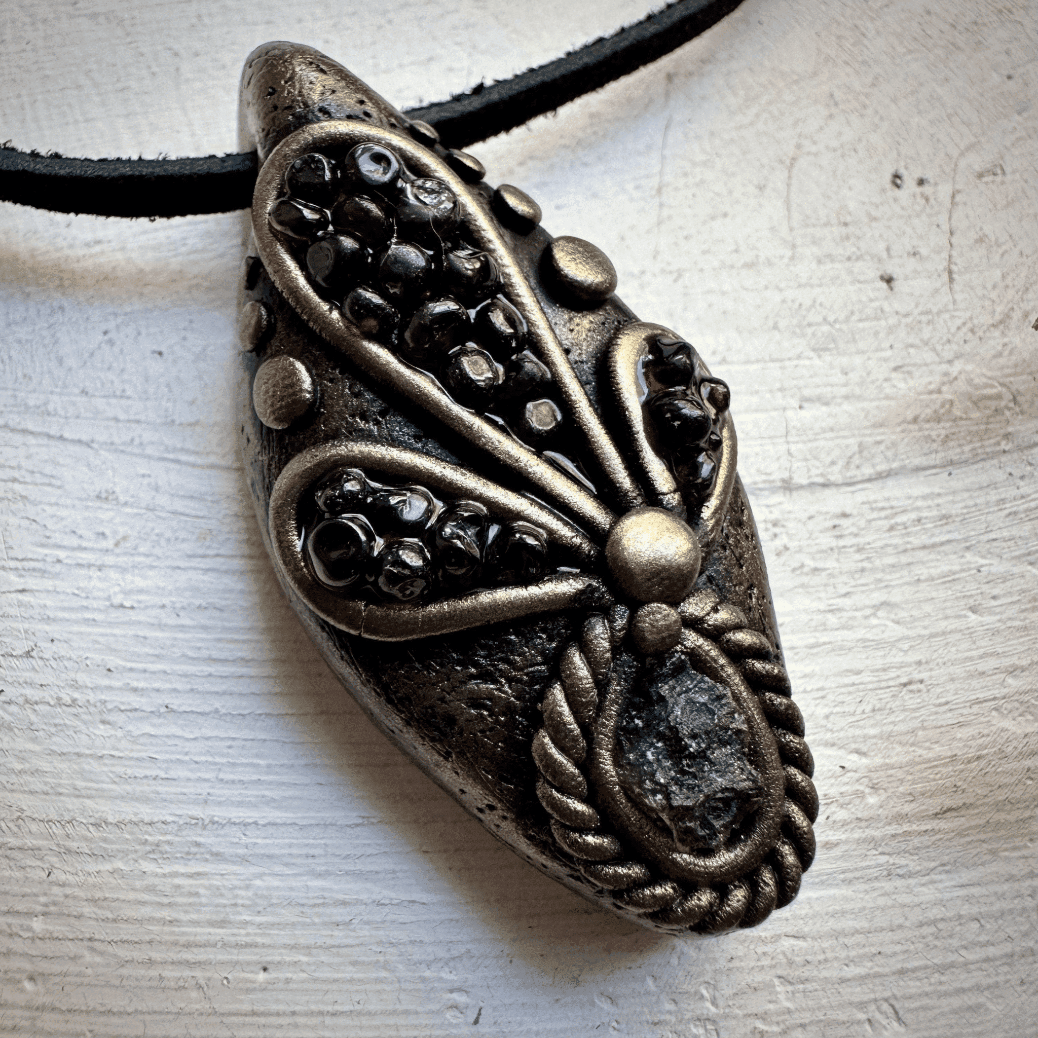 Moldavite and Red Garnet Necklace - FairyGardenGlow
