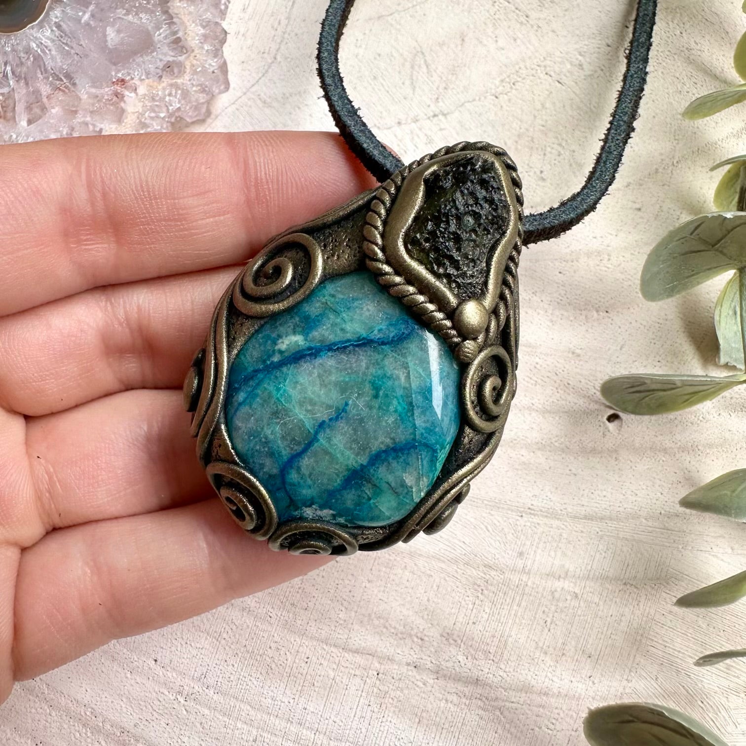 Crystal necklace designed for transformation and healing