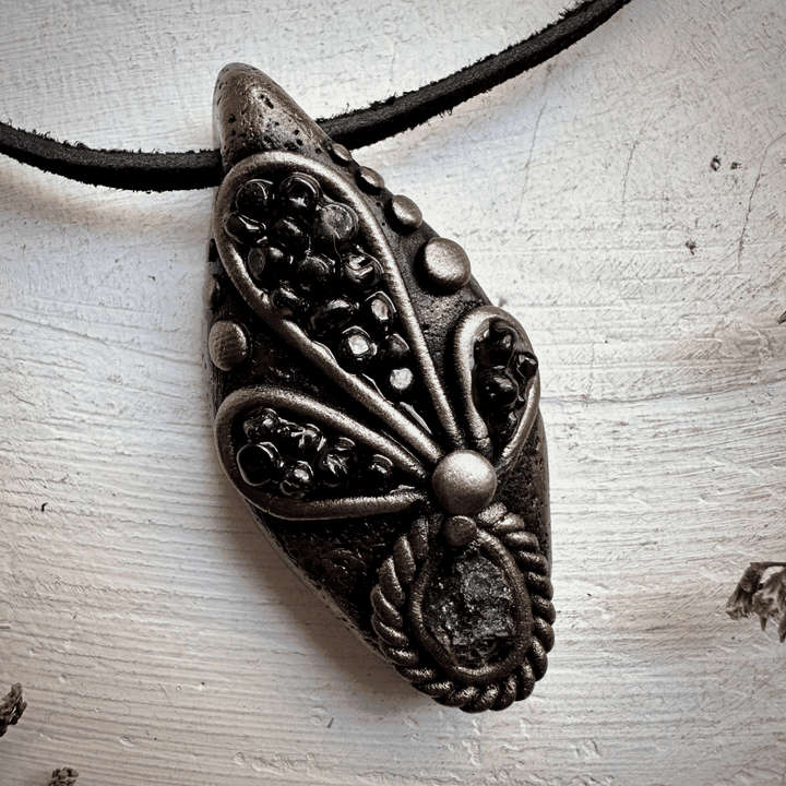 Moldavite and Red Garnet Necklace - FairyGardenGlow