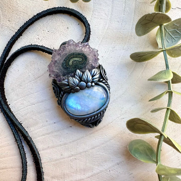 Crystal necklace designed for intuition calm and spiritual clarity